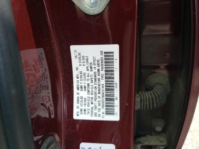 2016 HONDA ACCORD LX