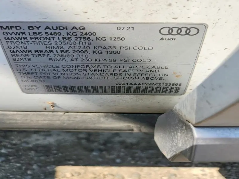 2021 AUDI Q5 PREMIUM  