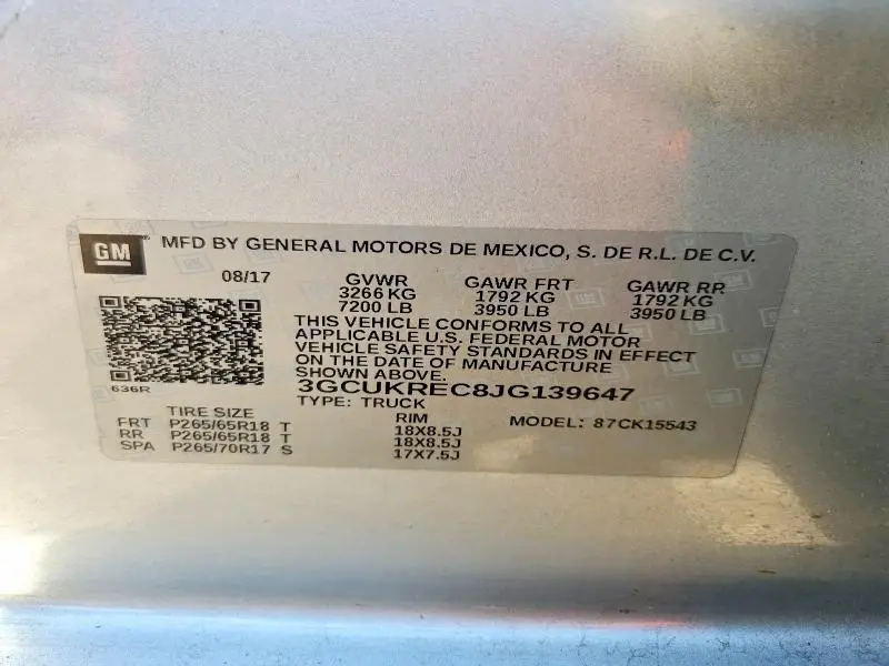 2018 CHEVROLET SILVERADO K1500 LT  