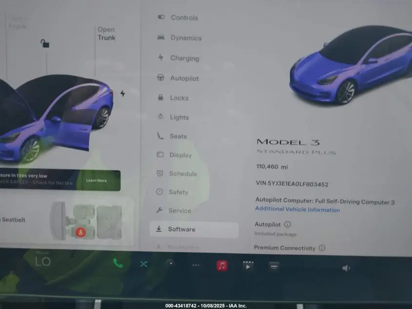 2020 TESLA MODEL 3 STANDARD RANGE PLUS REAR-WHEEL DRIVE/STANDARD RANGE REAR-WHEEL DRIVE