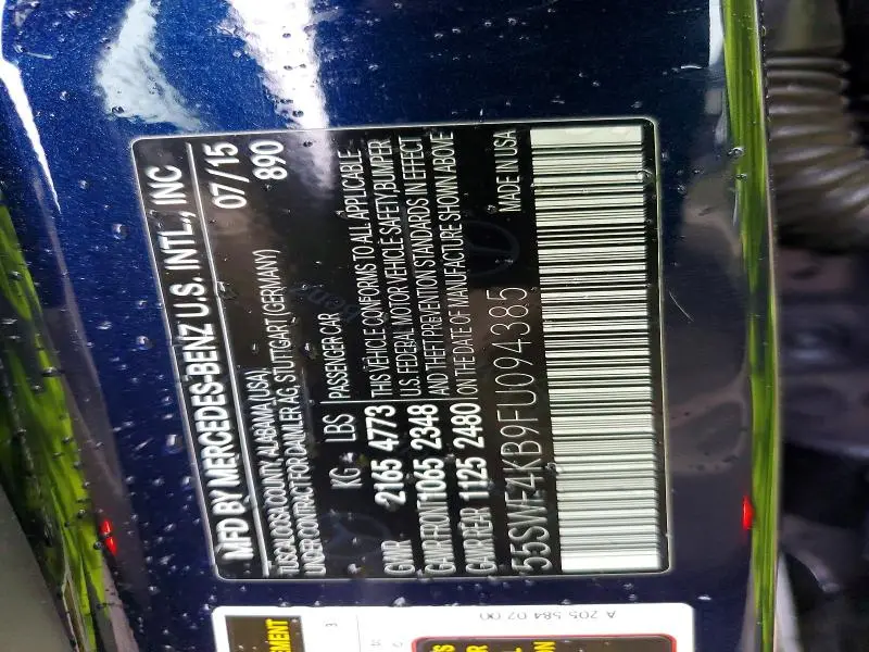 2015 MERCEDES-BENZ C 300 4MATIC  