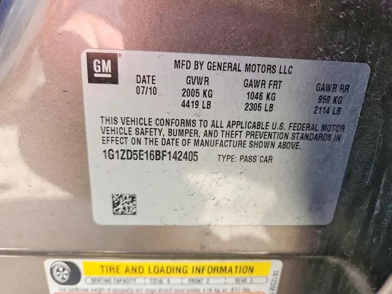 2011 CHEVROLET MALIBU 2LT  