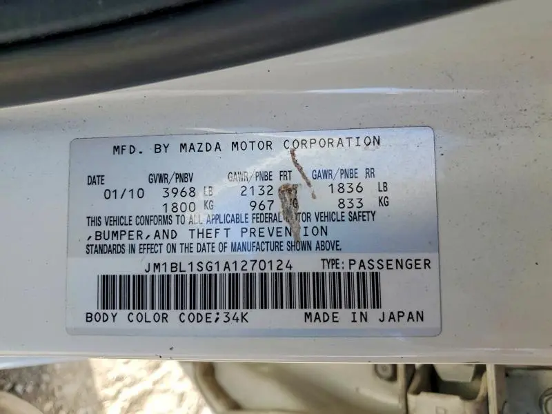 2010 MAZDA 3 I  