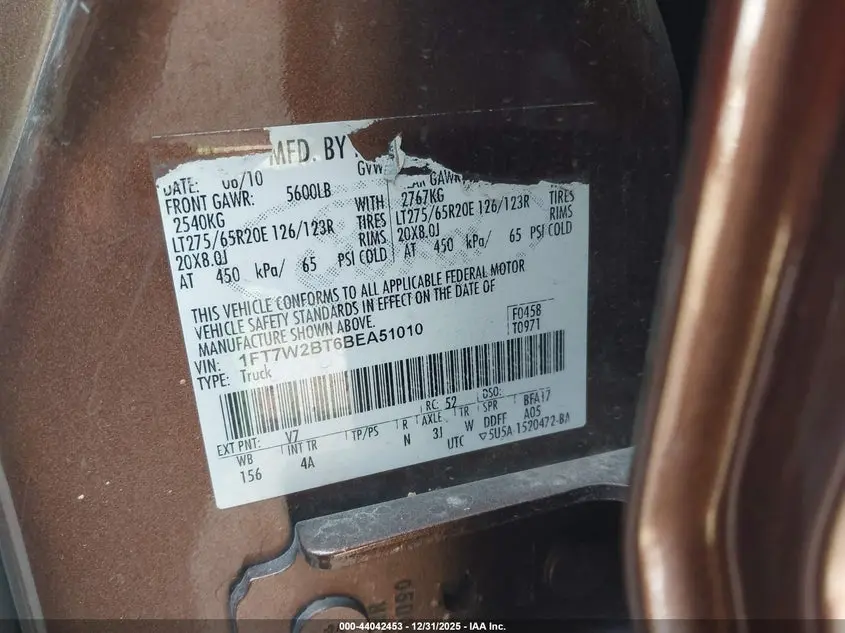 2011 FORD F-250 LARIAT