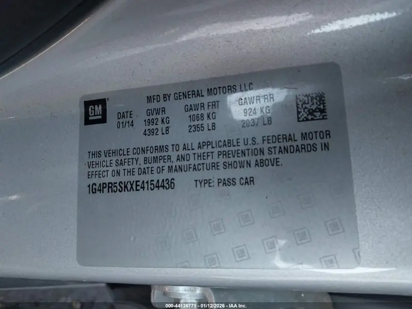 2014 BUICK VERANO CONVENIENCE GROUP