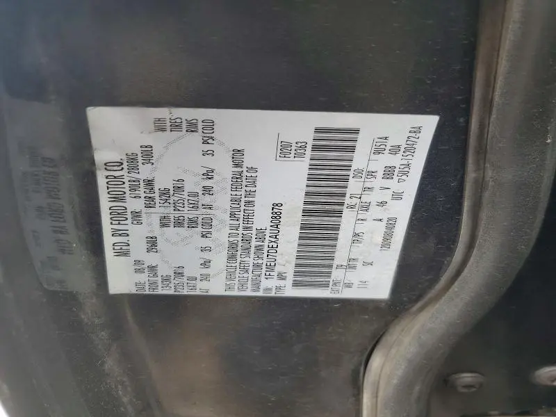 2010 FORD EXPLORER XLT  