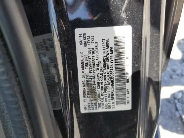 2014 HONDA ODYSSEY EXL  