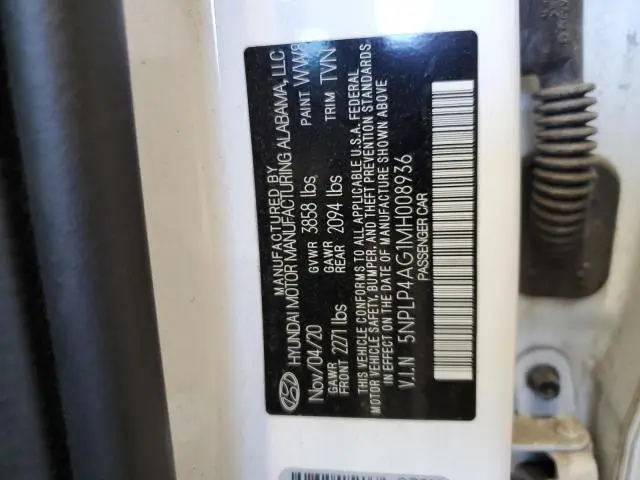 2021 HYUNDAI ELANTRA LIMITED  