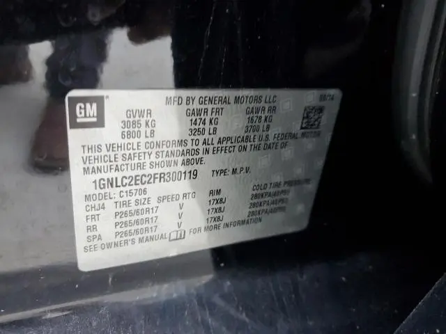 2015 CHEVROLET TAHOE POLICE  