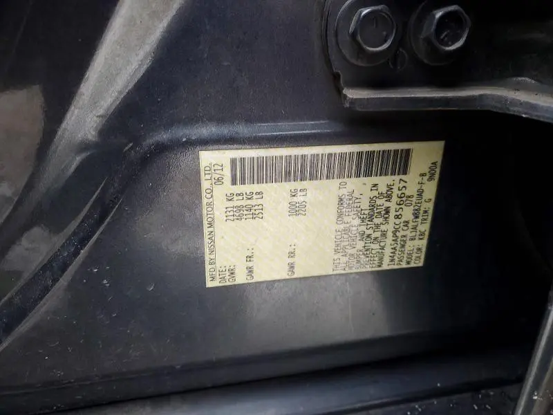 2012 NISSAN MAXIMA 3.5 S  