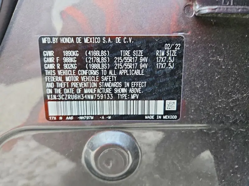 2022 HONDA HR-V LX  