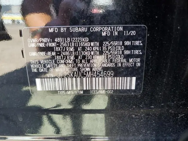 2021 SUBARU FORESTER LIMITED  