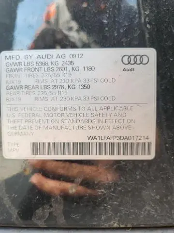 2013 AUDI Q5 PREMIUM PLUS