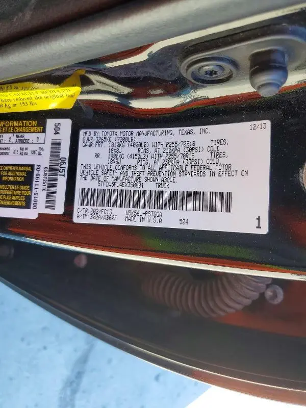 2014 TOYOTA TUNDRA SR5  