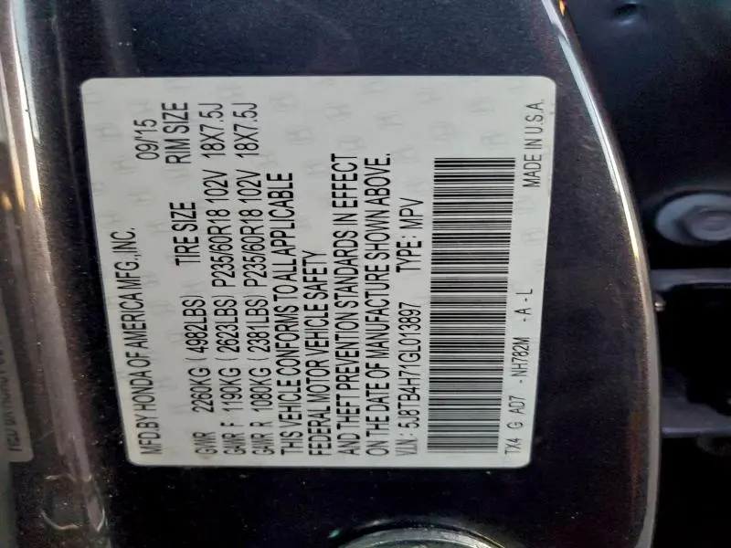 2016 ACURA RDX ADVANCE  