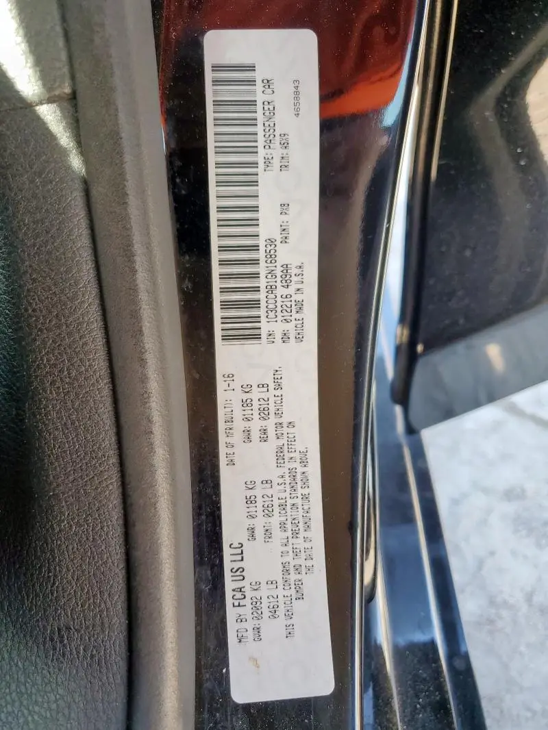 2016 CHRYSLER 200   