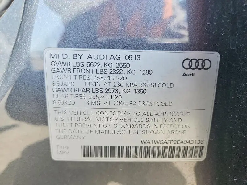 2014 AUDI Q5 PRESTIGE  
