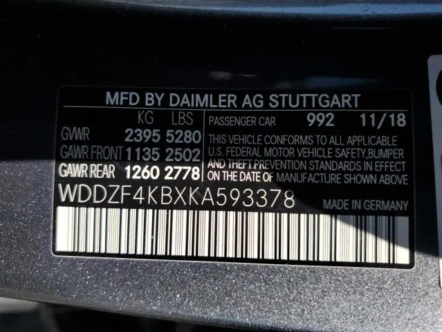 2019 MERCEDES-BENZ E 300 4MATIC  