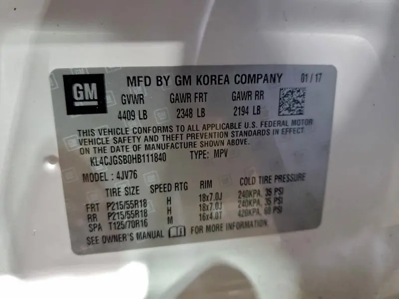 2017 BUICK ENCORE ESSENCE  