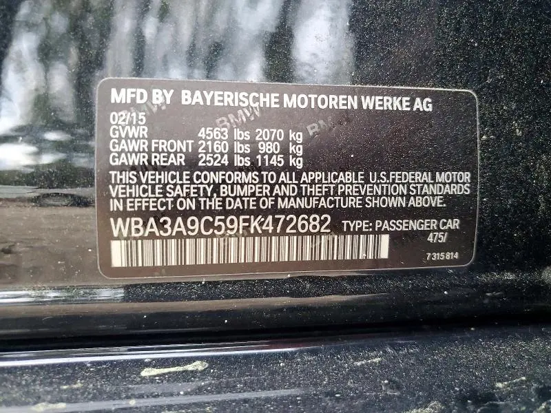 2015 BMW 335 I  
