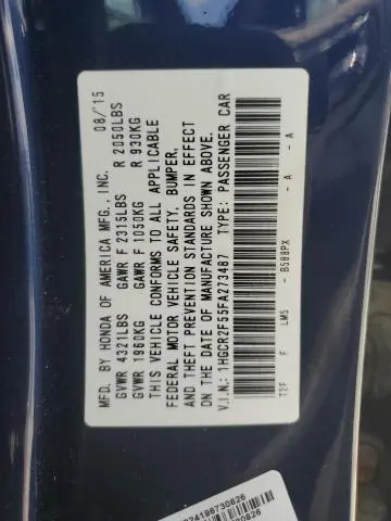 2015 HONDA ACCORD SPORT  