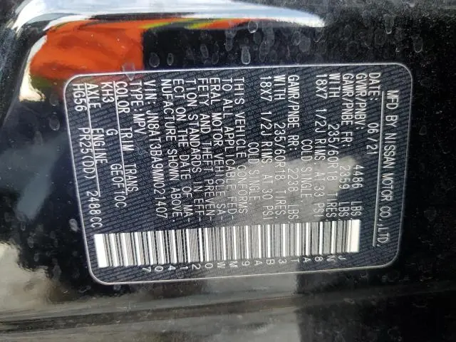 2021 NISSAN ROGUE SV  