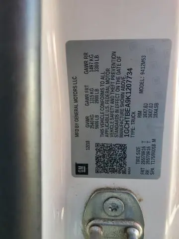 2019 CHEVROLET COLORADO   