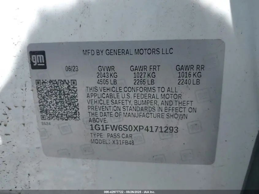 2023 CHEVROLET BOLT EV FWD 1LT