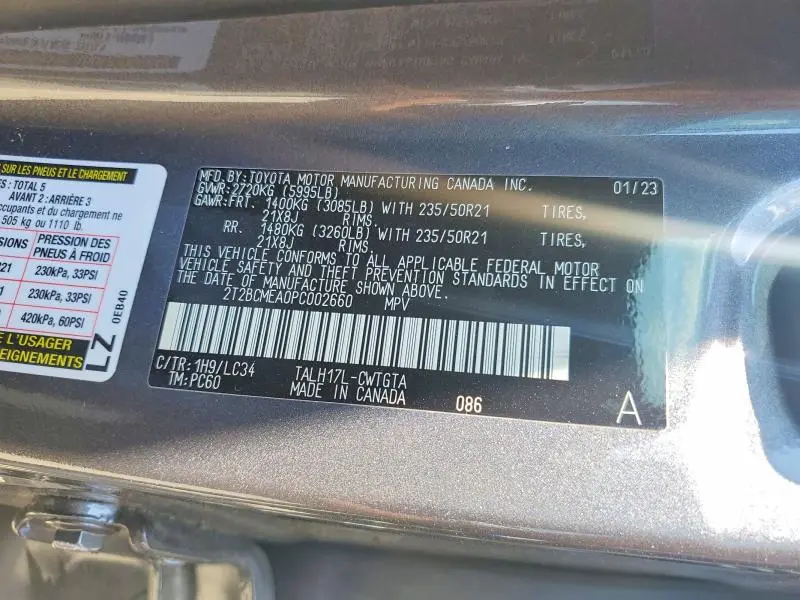 2023 LEXUS RX 500H F SPORT  