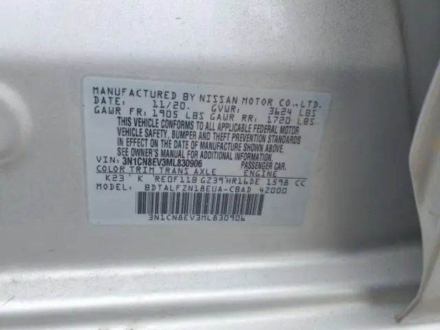 2021 NISSAN VERSA SV  