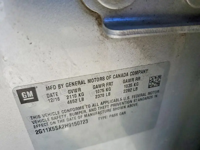 2017 CHEVROLET IMPALA LS  