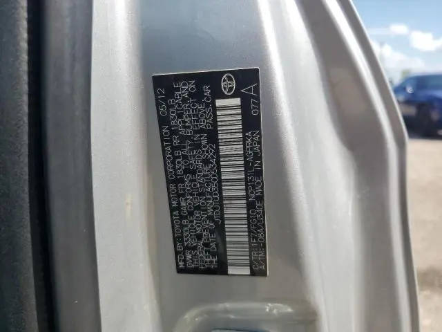 2012 TOYOTA YARIS   
