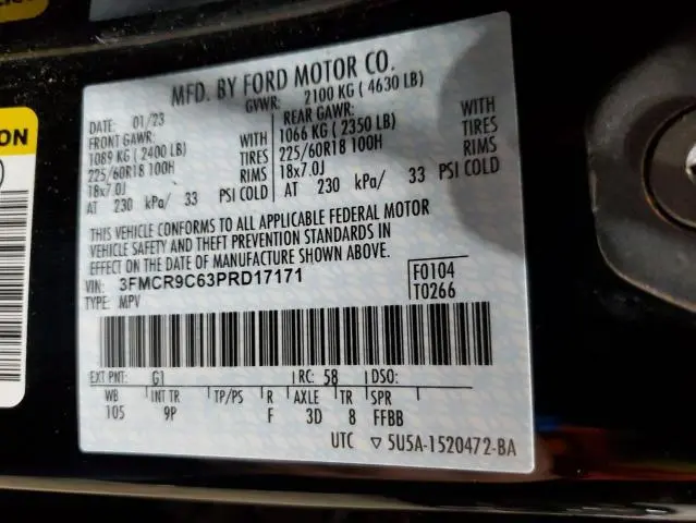 2023 FORD BRONCO SPORT OUTER BANKS  