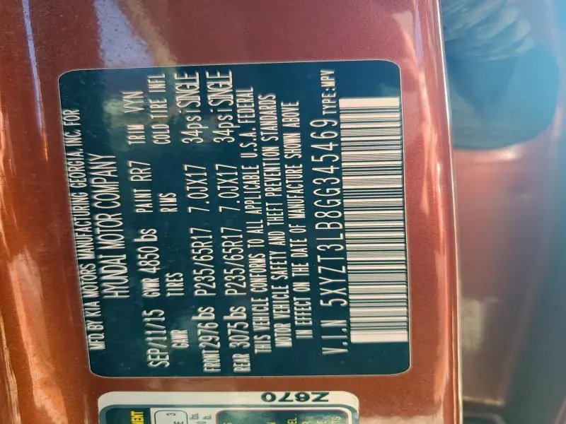 2016 HYUNDAI SANTA FE SPORT   