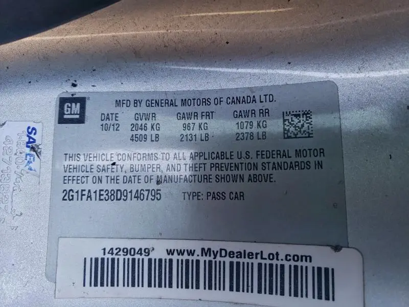 2013 CHEVROLET CAMARO LS  