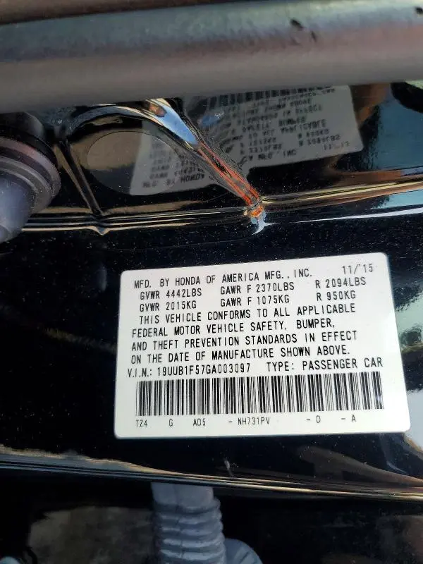 2016 ACURA TLX TECH  
