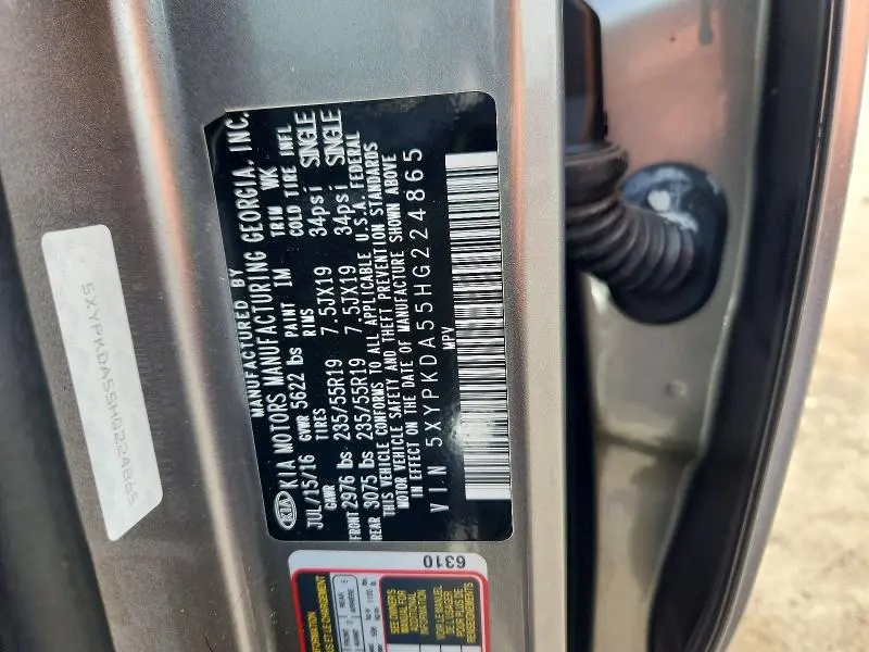 2017 KIA SORENTO SX V6  