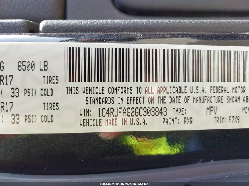 2016 JEEP GRAND CHEROKEE LAREDO