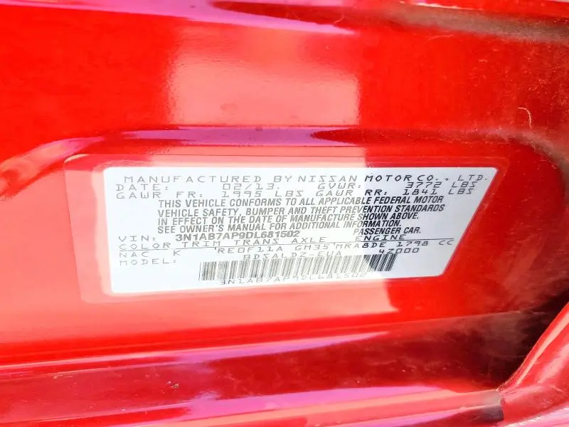 2013 NISSAN SENTRA S  