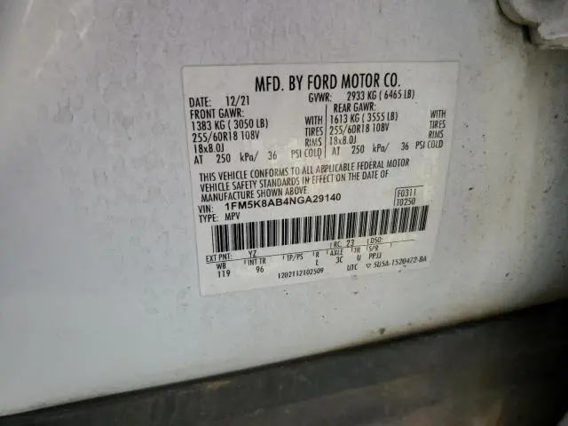 2022 FORD EXPLORER POLICE INTERCEPTOR  