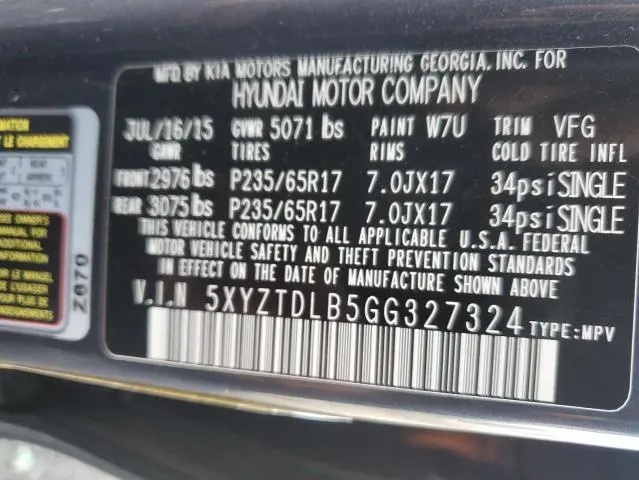 2016 HYUNDAI SANTA FE SPORT   