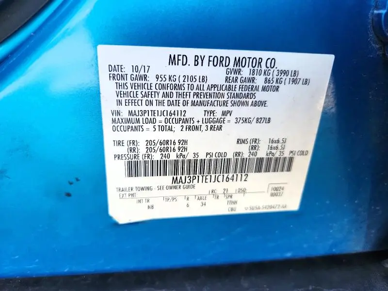 2018 FORD ECOSPORT SE  