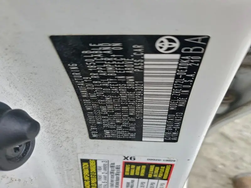 2019 TOYOTA COROLLA L  