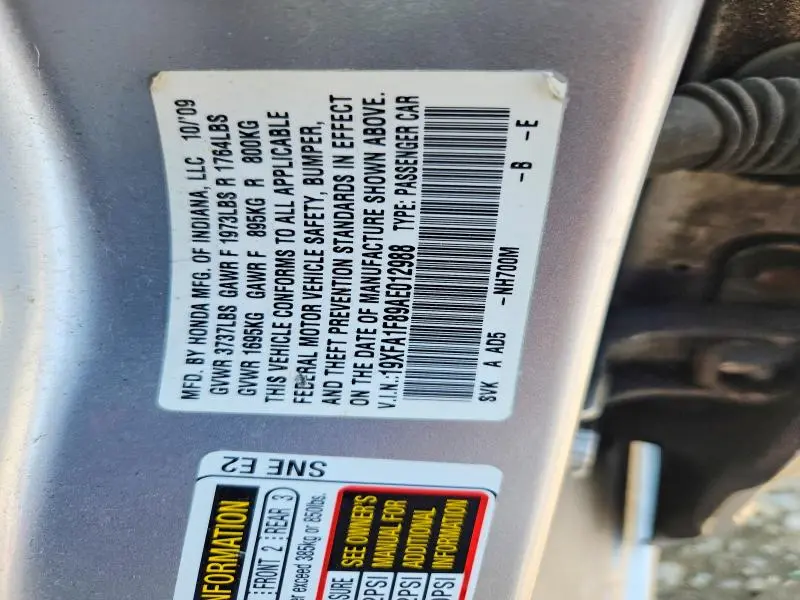 2010 HONDA CIVIC   
