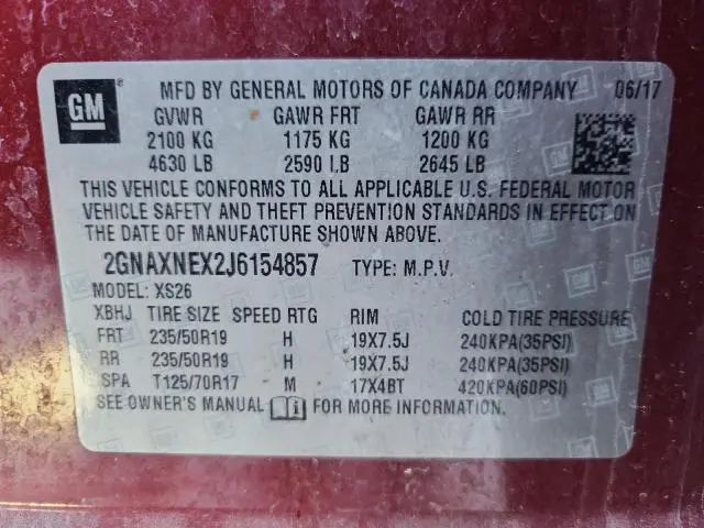 2018 CHEVROLET EQUINOX PREMIER  