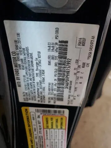 2017 FORD FUSION SPORT  