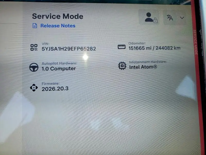 2014 TESLA MODEL S   