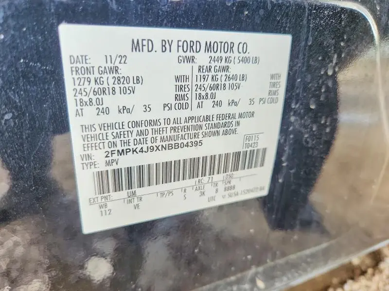 2022 FORD EDGE SEL  