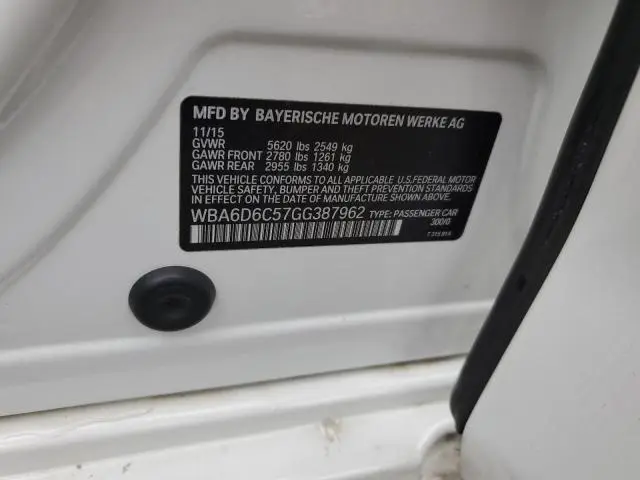 2016 BMW 650 XI GRAN COUPE  