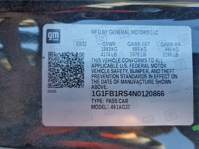 2022 CHEVROLET CAMARO LS  